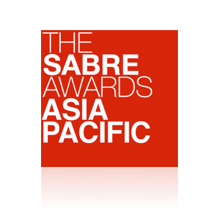 Logótipo para os Prémios Sabre Ásia Pacífico.