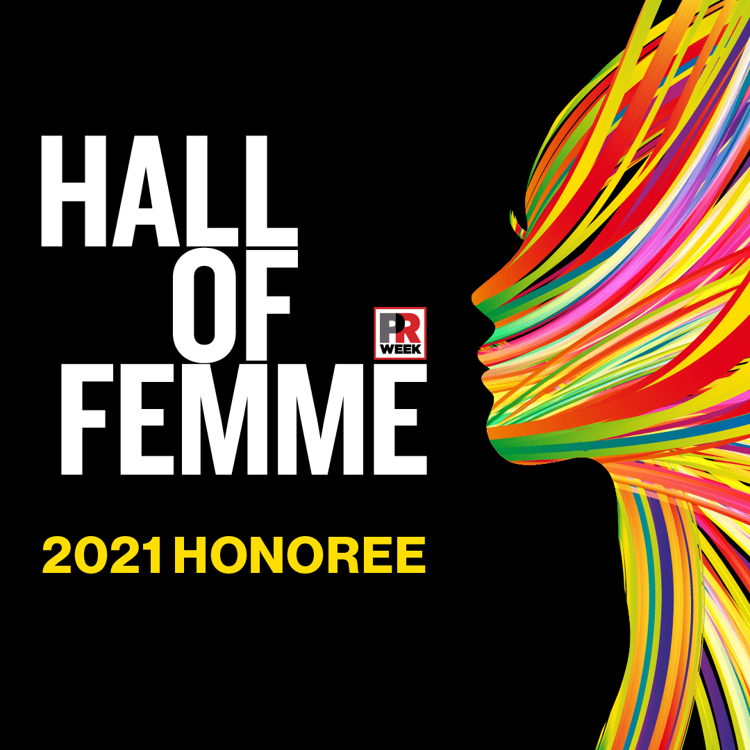 Logo for PR Week Hall of Femme 2021