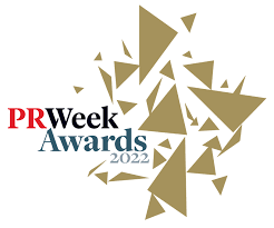 Logotipo para PR Week US Awards 2022.