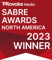 PRovoke Sabre North America Logo des gagnants de 2023.