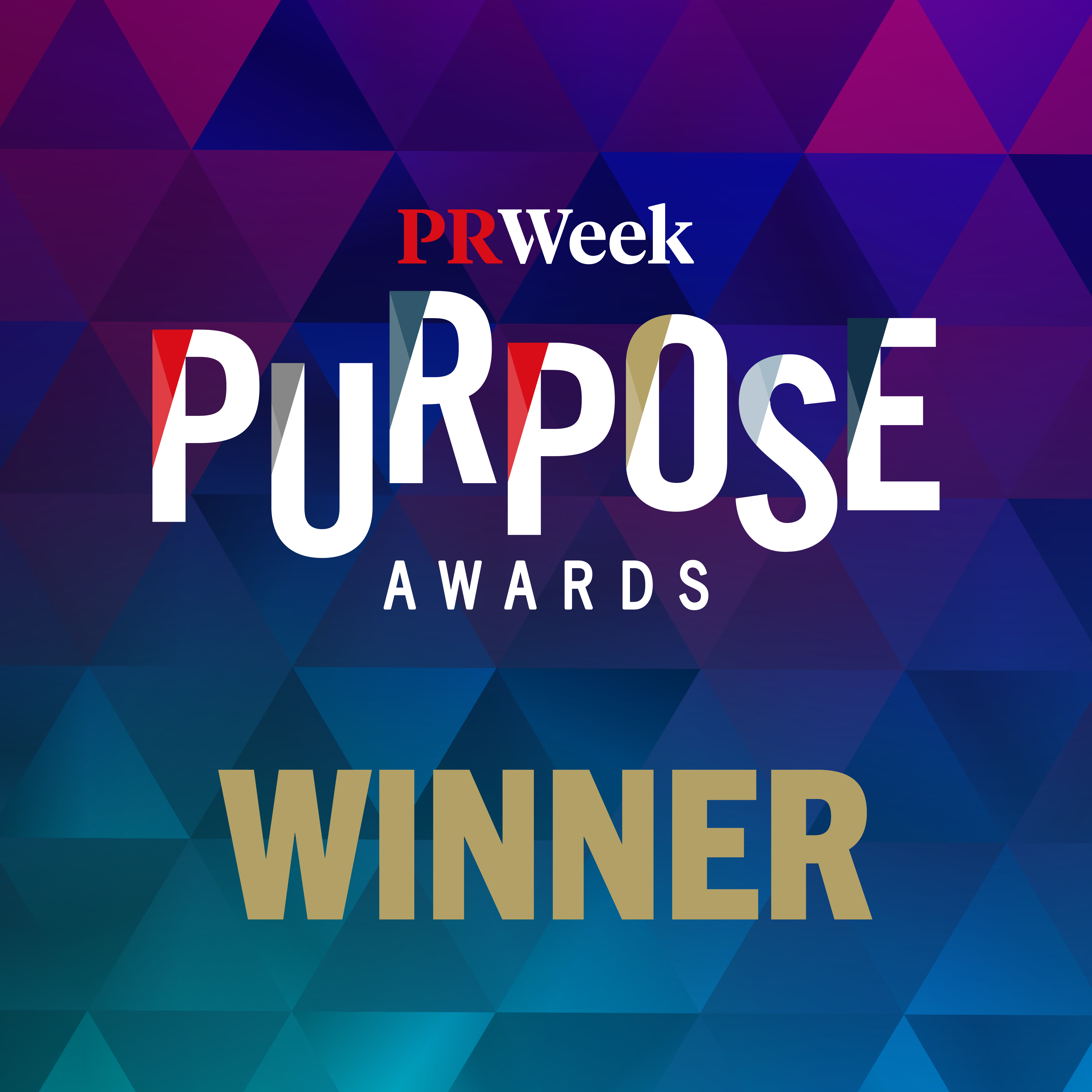 Logótipo dos vencedores dos PR Week Purpose Awards 2023.