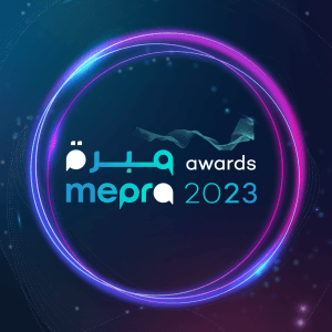 2023 年中东公共关系协会奖（MEPRA Awards）的 Winnes 标志。