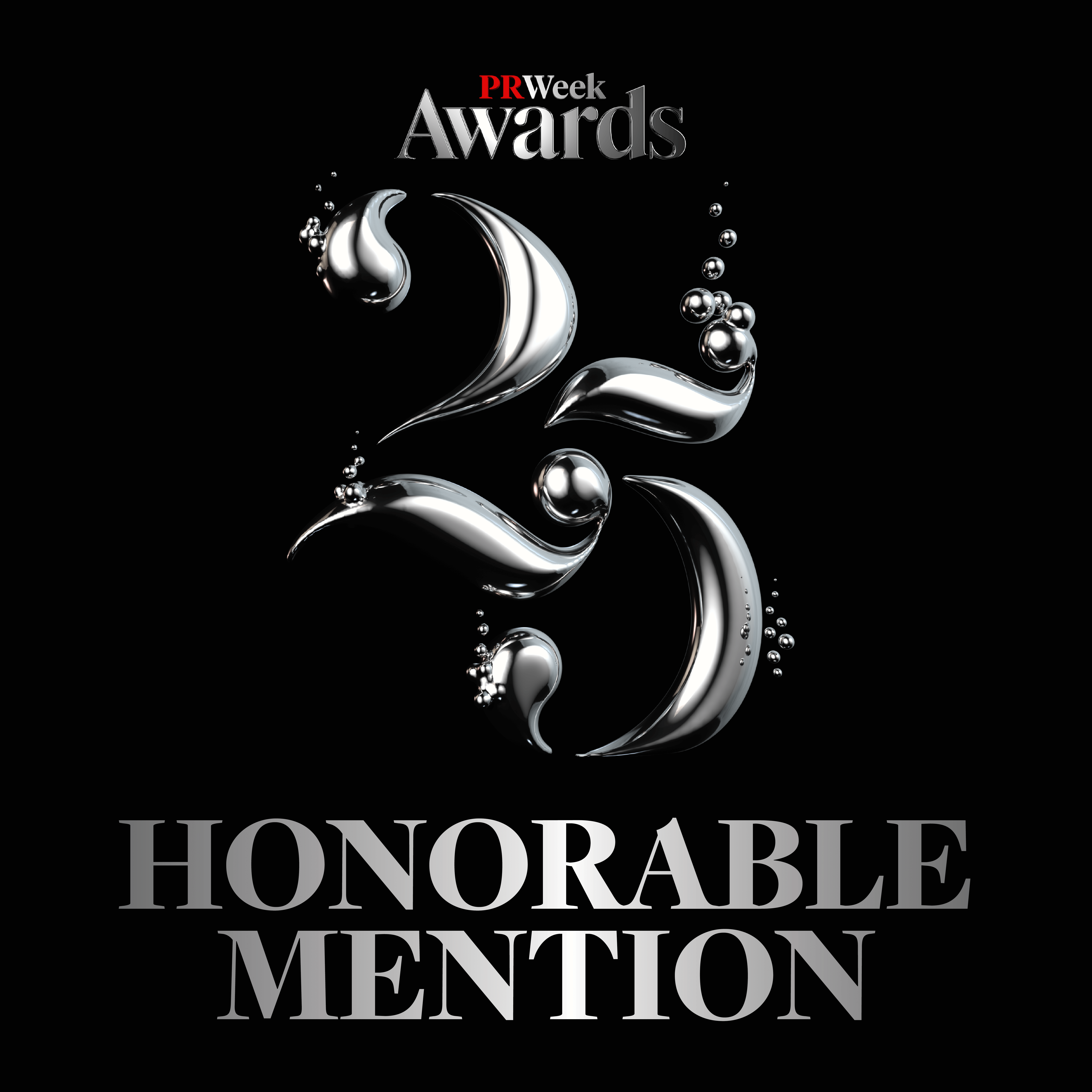 PR Week US awards 2024 Honorable Mention logo.