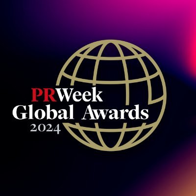 Logo for the PR Week Global Awards 2024.