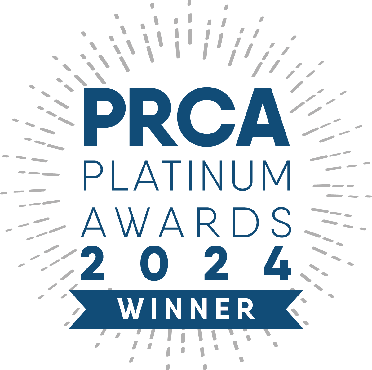 PRCA Platinum Awards winner logo.